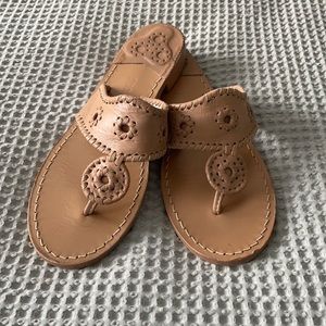 Jack Rogers Classic Sandal, wide size 9, dark tan